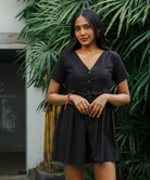 SHORT SLEEVE BUTTON DRESS