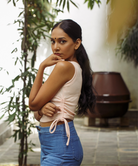 DRAWSTRING RUCHED TANK TOP