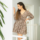 LONG SLEEVE RIBBED DRESS