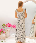 long RUFFLE HEM DRESS