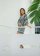 black and white romper