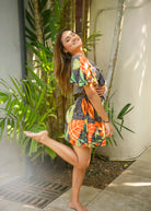 butterfly sleeve dress