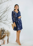 CO LONG SLEEVE RIBBED HEATHERED DRESS