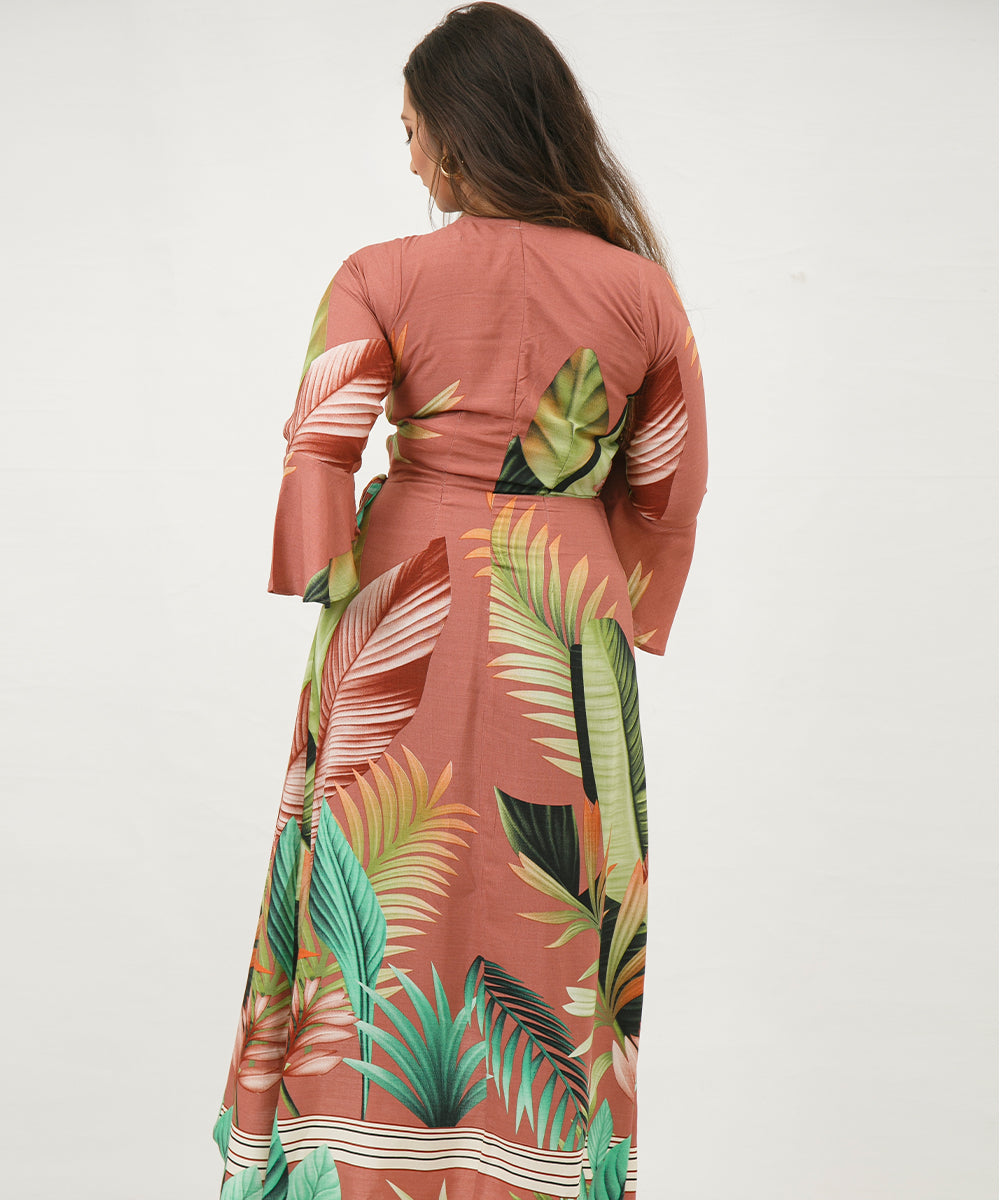 tropical maxi dress