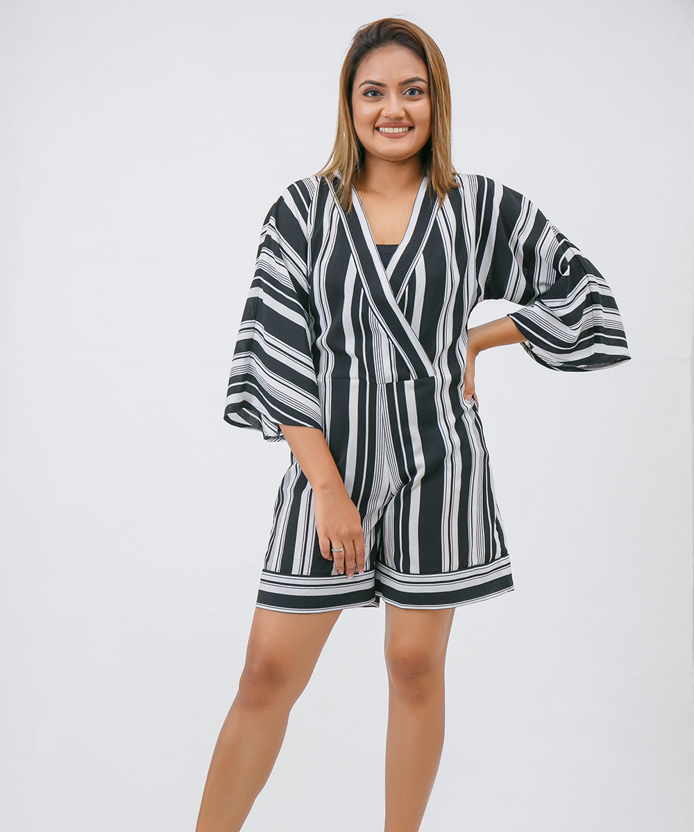 RIYA VINTAGE STRIPE ROMPER