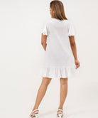 V NECK FLARE SLEEVE BUTTON DRESS 1