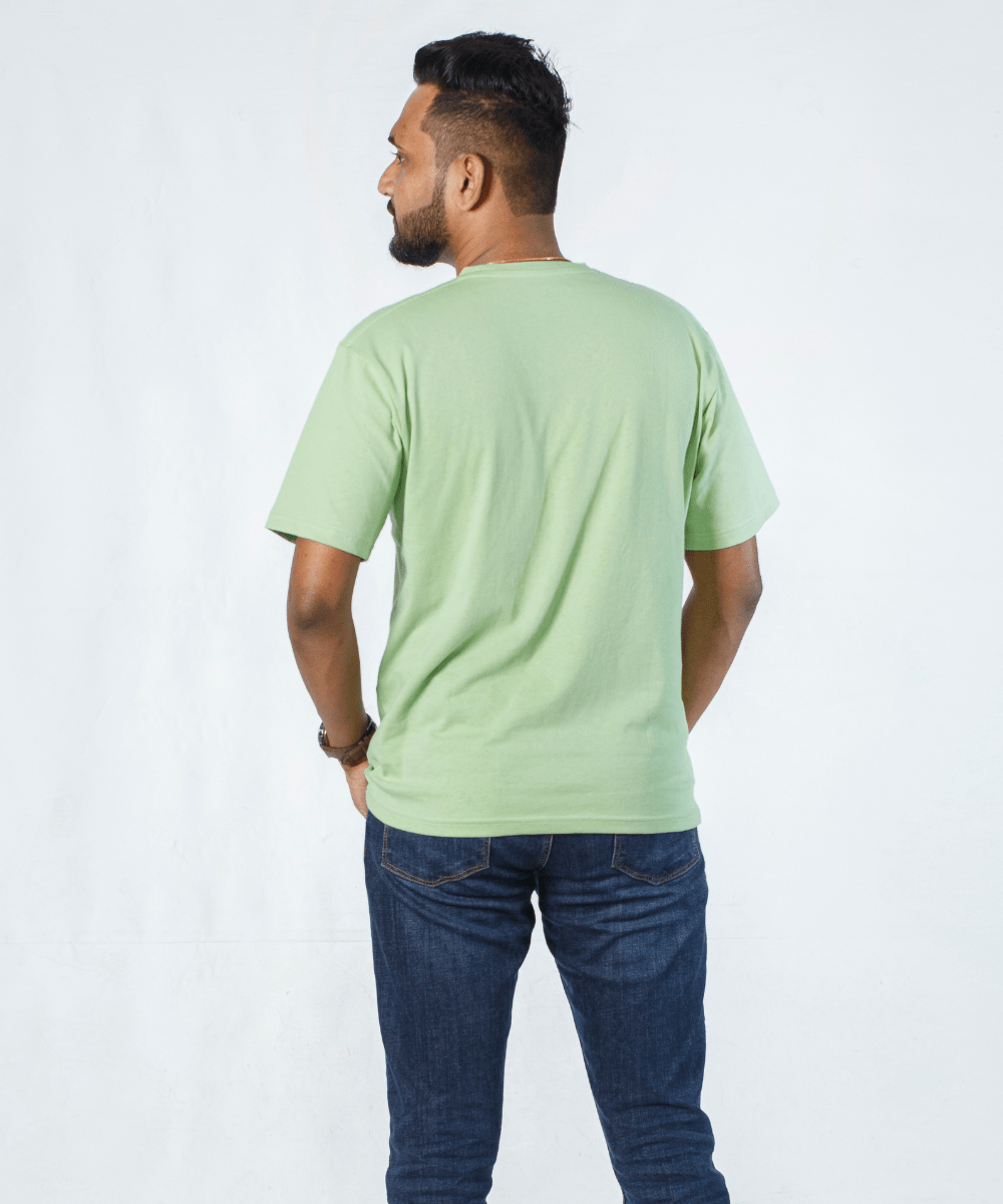 green CREW NECK TEE