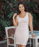 SOLID SCOOP NECK TANK DRESS