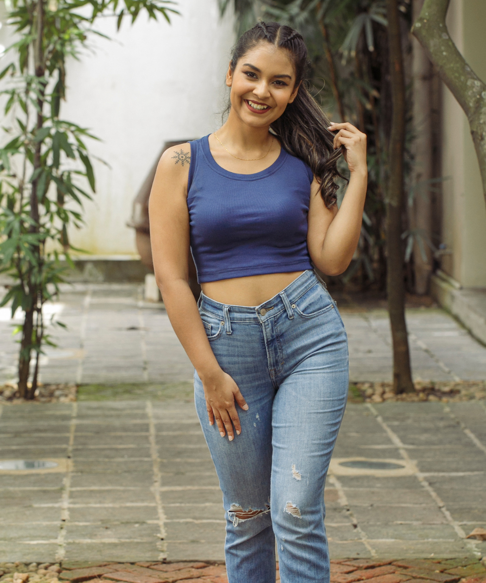 SOLID RIB KNIT TANK TOP