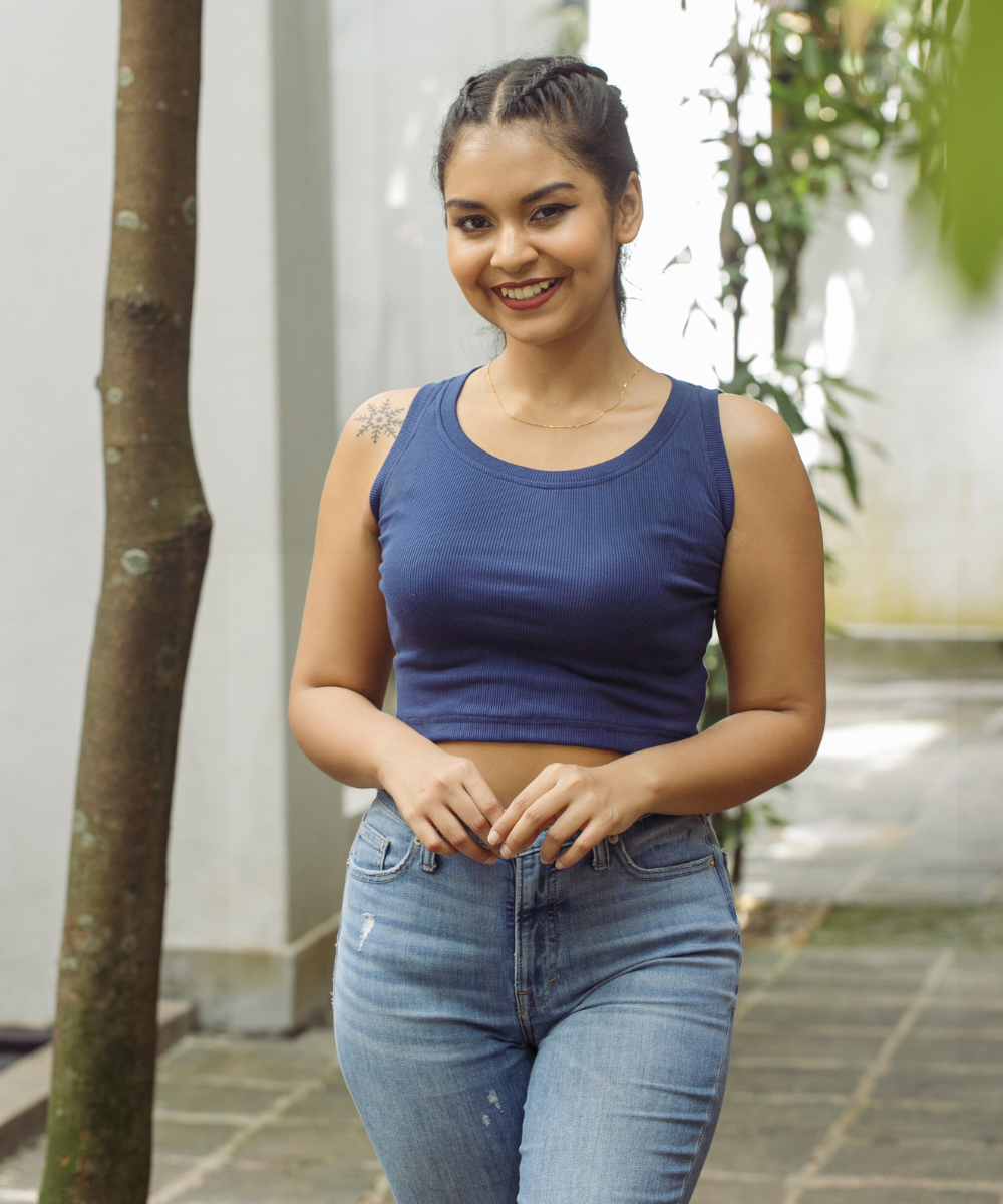 SOLID RIB KNIT TANK TOP 2