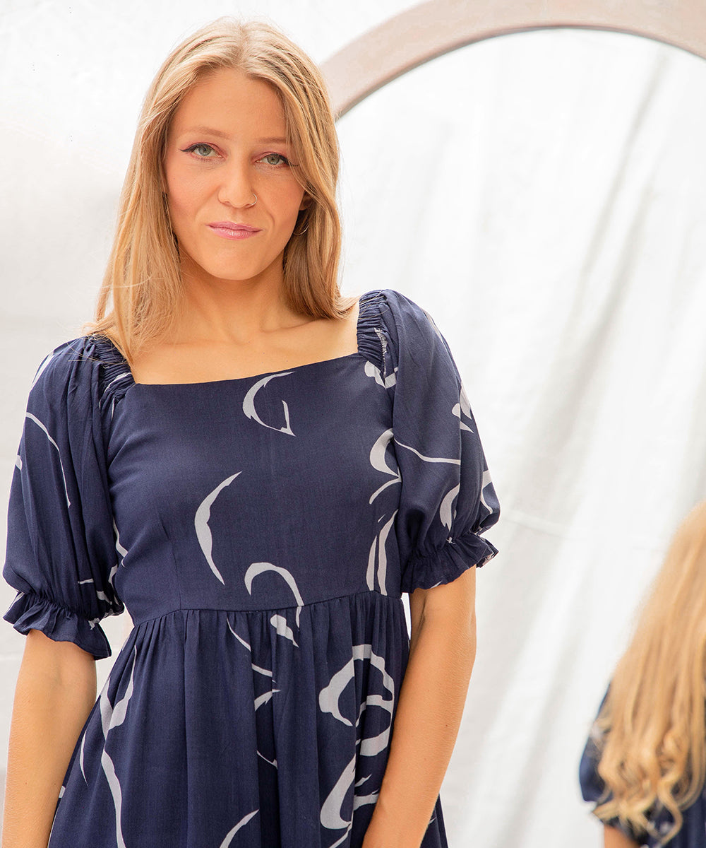 UC PETITE RUFFLE HEM DRESS