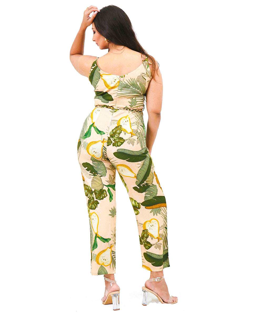 TROPICAL SLEEVELESS JUMPSUIT
